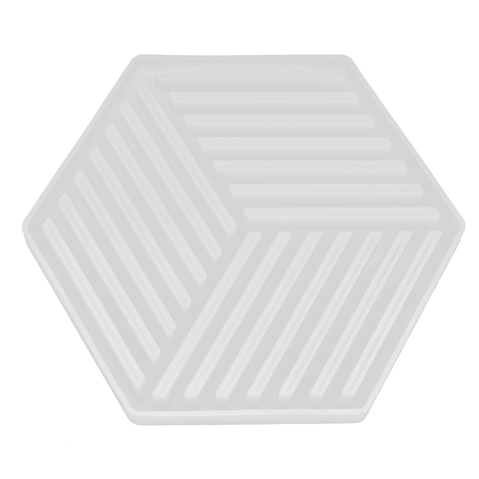 Silicone Mold DIY Flexible Durable Soft Hollow Stripe Coaster Glue Mould for Making Gifts