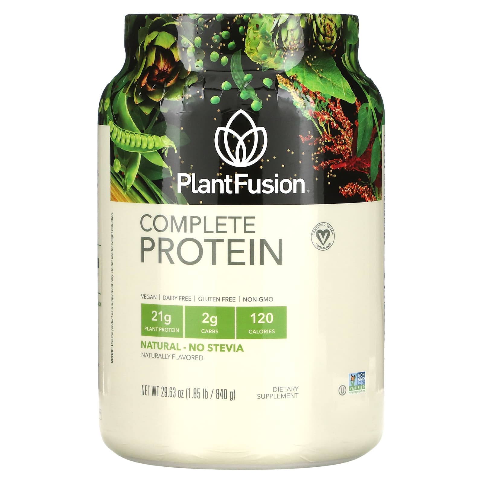 PlantFusion, complete protein, natural ingredients, 1.85 lb (840 g)