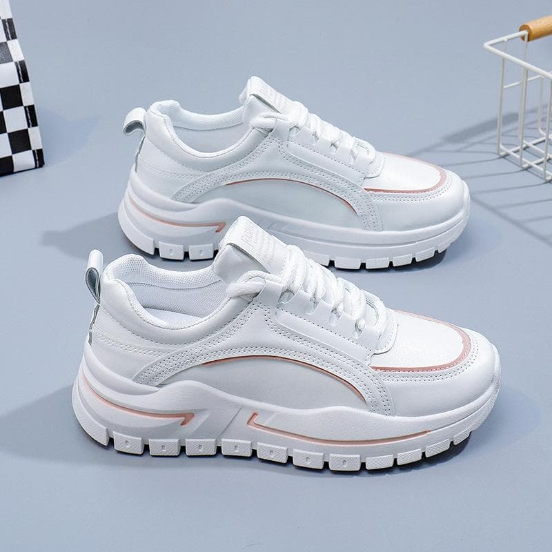 Sports Shoes Women's Spring New Thick-soled Daddy Shoes Korean Version Round Toe Non-slip Student Casual Shoes 40