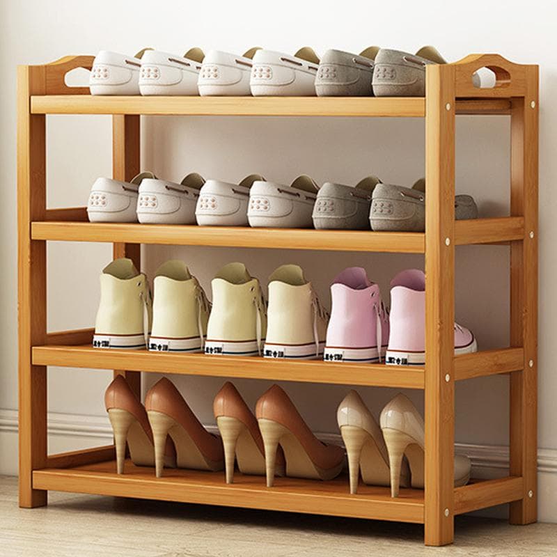 Multi Layer Shoe Rack Thicken Bamboo Large Capacity Durable Shoe Storage Rack for Bedroom Dormitory