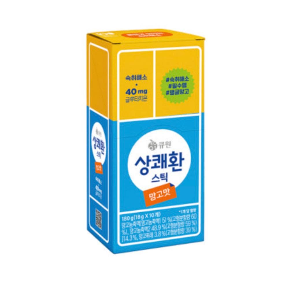 [Q ONE]  RENEWAL  Easy Tomorrow Hangover Relief Sticks 18g 4 flavor Mango 10 sticks