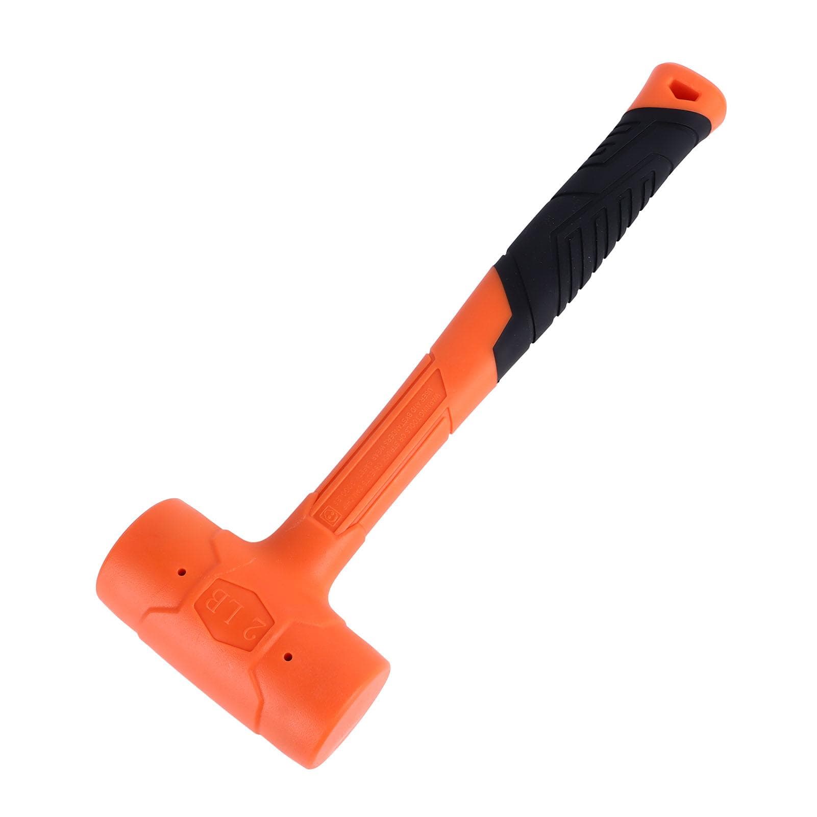 Rubber Mallet Hammer Non Rebounding Hard Skin Portable Hammer Tool for Installation Knocking 2lb