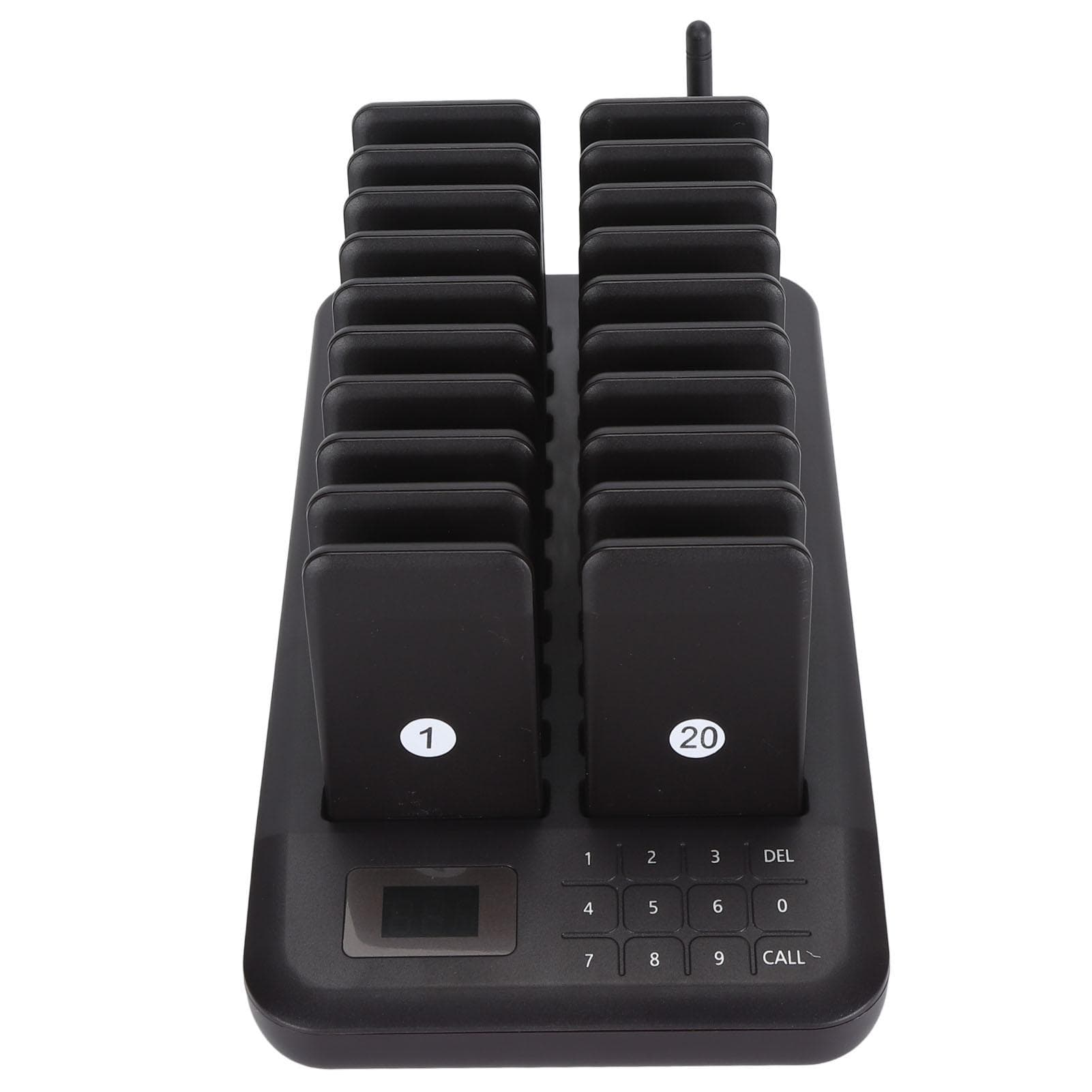 Coaster Paging System 20 Coaster Pagers Long Range Wireless Paging System with Vibration Buzzer US Plug wine red