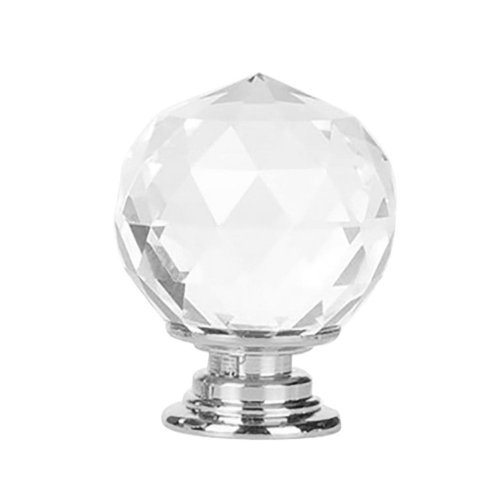 20/30/40mm Crystal Glass Kitchen Cabinet Cupboard Drawer Knob Wardrobe Handle 40mm silver