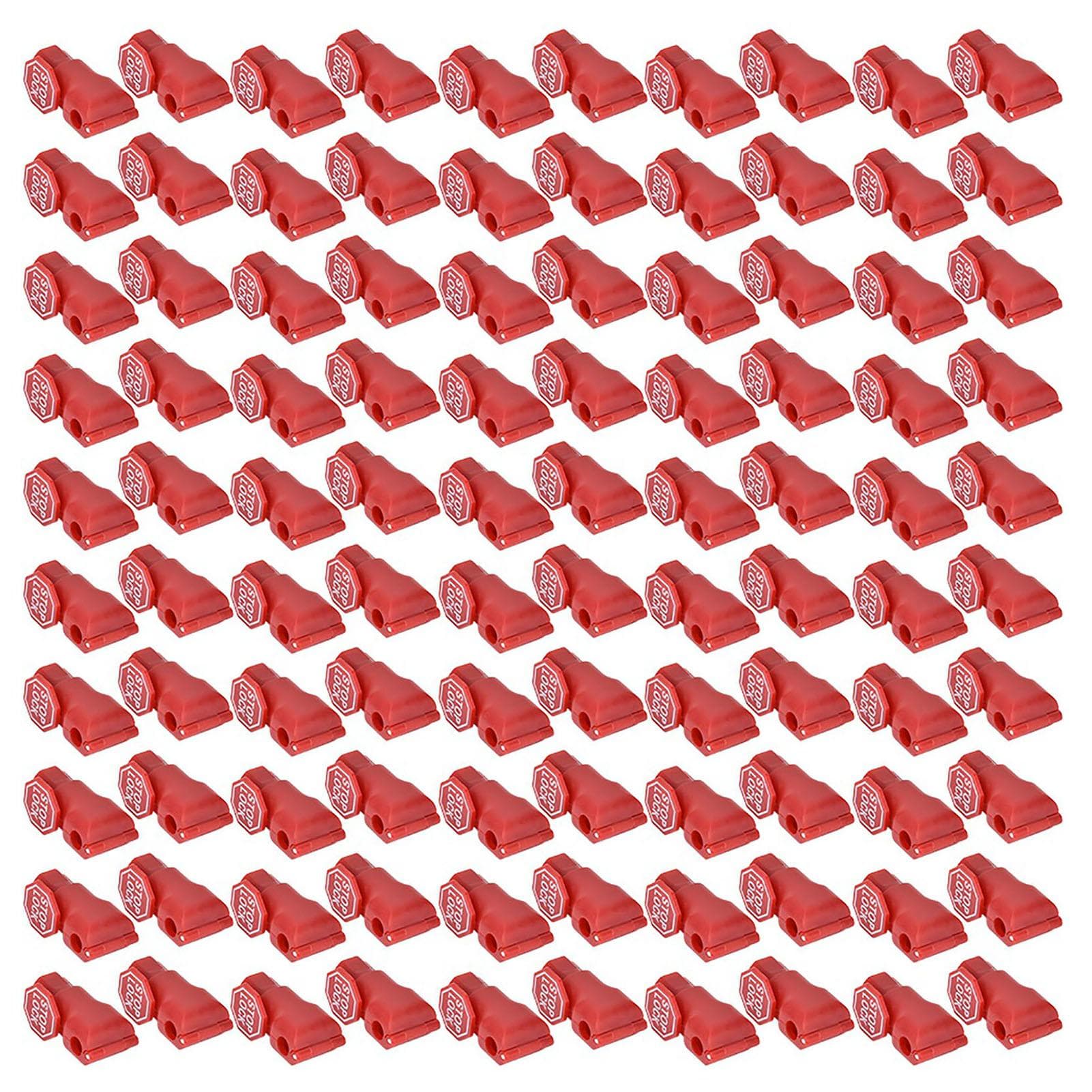 100Pcs Supermarket Hook Lock Antitheft Display Shelf Hook Lock Fastener Accessories 4.5mm