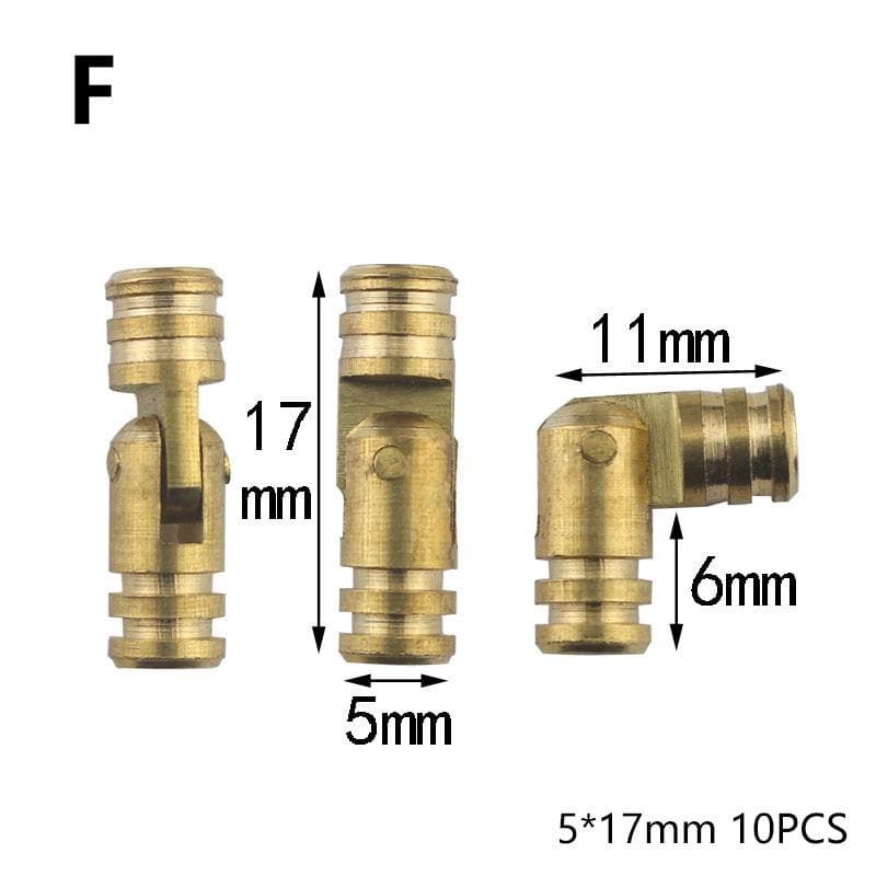 10Pcs 1 Inch Invisible Hidden Hinges Brass Small Box Hardware Supplies Wooden Case Barrel Hinge 5x17mm