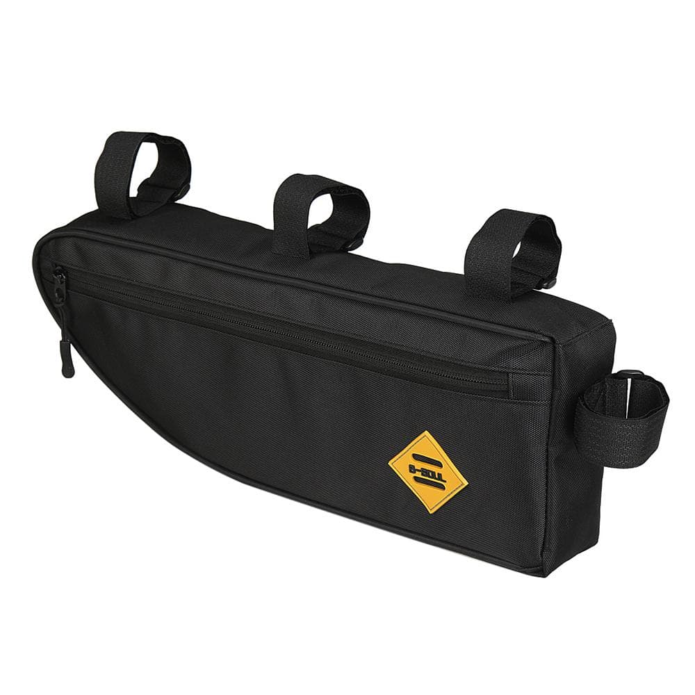 Bicycle Triangle Bag Waterproof Bike Frame Front Tube Bag MTB Cycling Pannier Bag Pouch L black