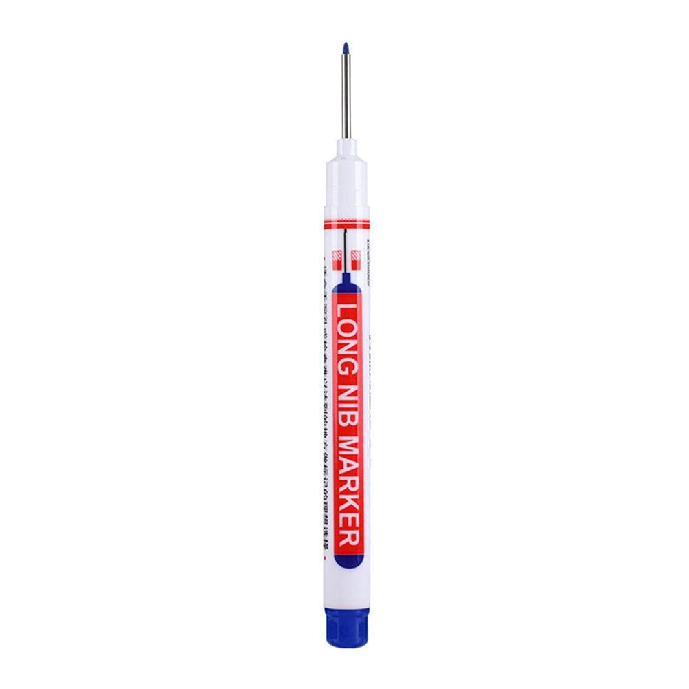 Long Head Marker Woodworking Glass Multi-purpose Deep Hole Marker Pen Decor blue