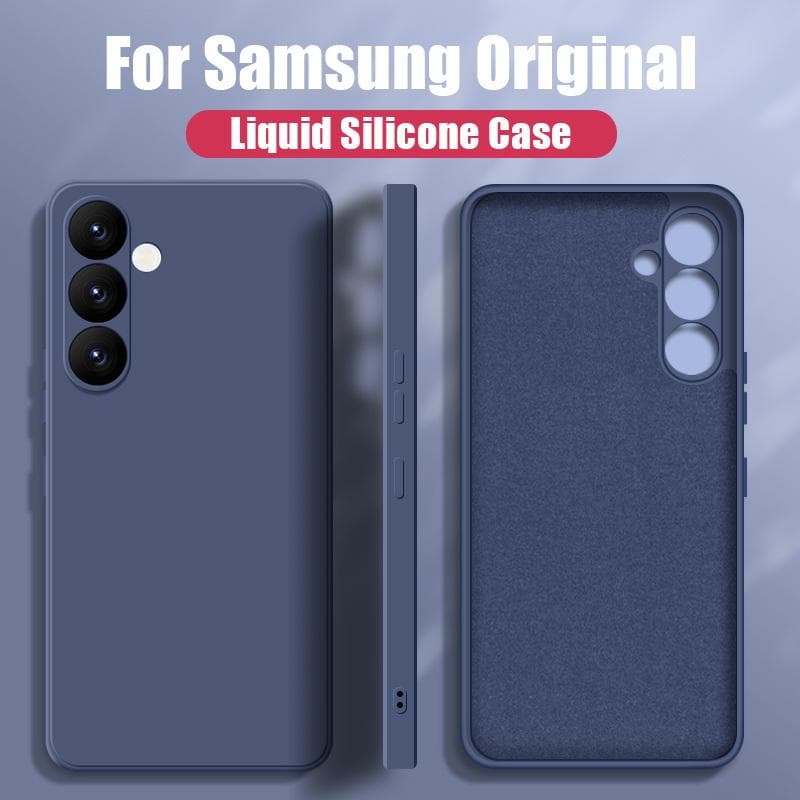 For Samsung A56 A16 A36 A55 A15 A35 A54 5G Case Liquid Silicone Phone Case For Samsung Galaxy S25 Ultra S24 FE S23 S22 S26 S21 A17 A37 A57 Cover Candy Samsung A57 grey