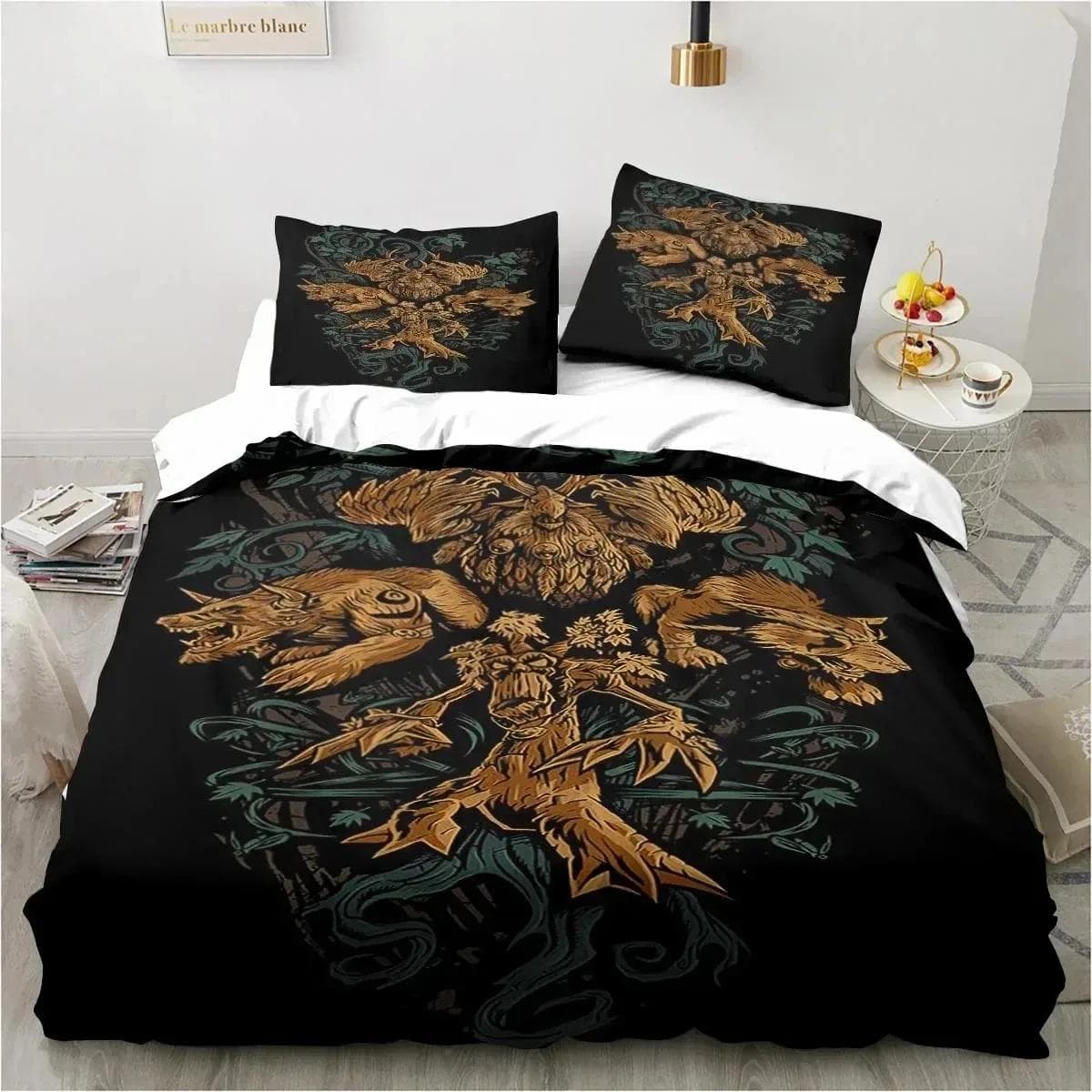 3D Printing Game World Warcraft Bedding Set Duvet Cover Bed Set Quilt Cover Pillowcase Comforter king Queen Size Boys Adult US Full 200x230cm