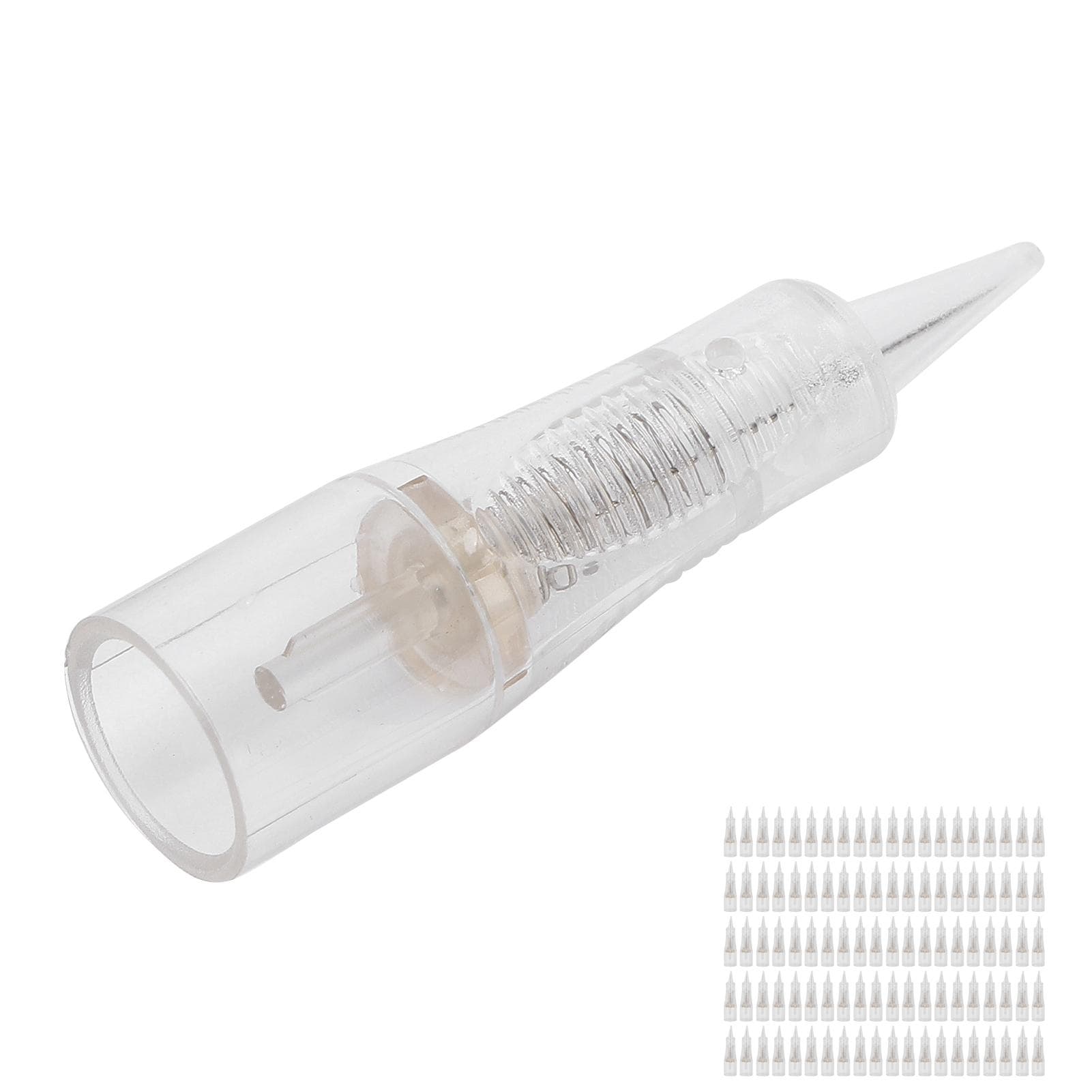 100Pcs Microblading Needle SemiPermanent Eyebrow Lip Makeup Tattoo Needle Cartridges(1P(0.35) )