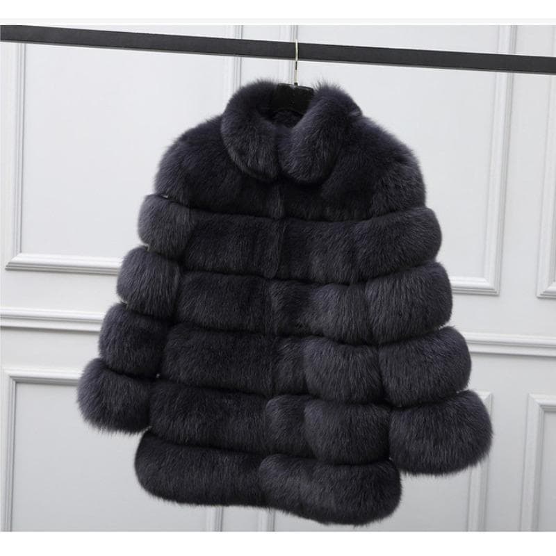 Fur Women's Coat Medium and Long Stand-up Collar Fur Women's Coat XXXXL