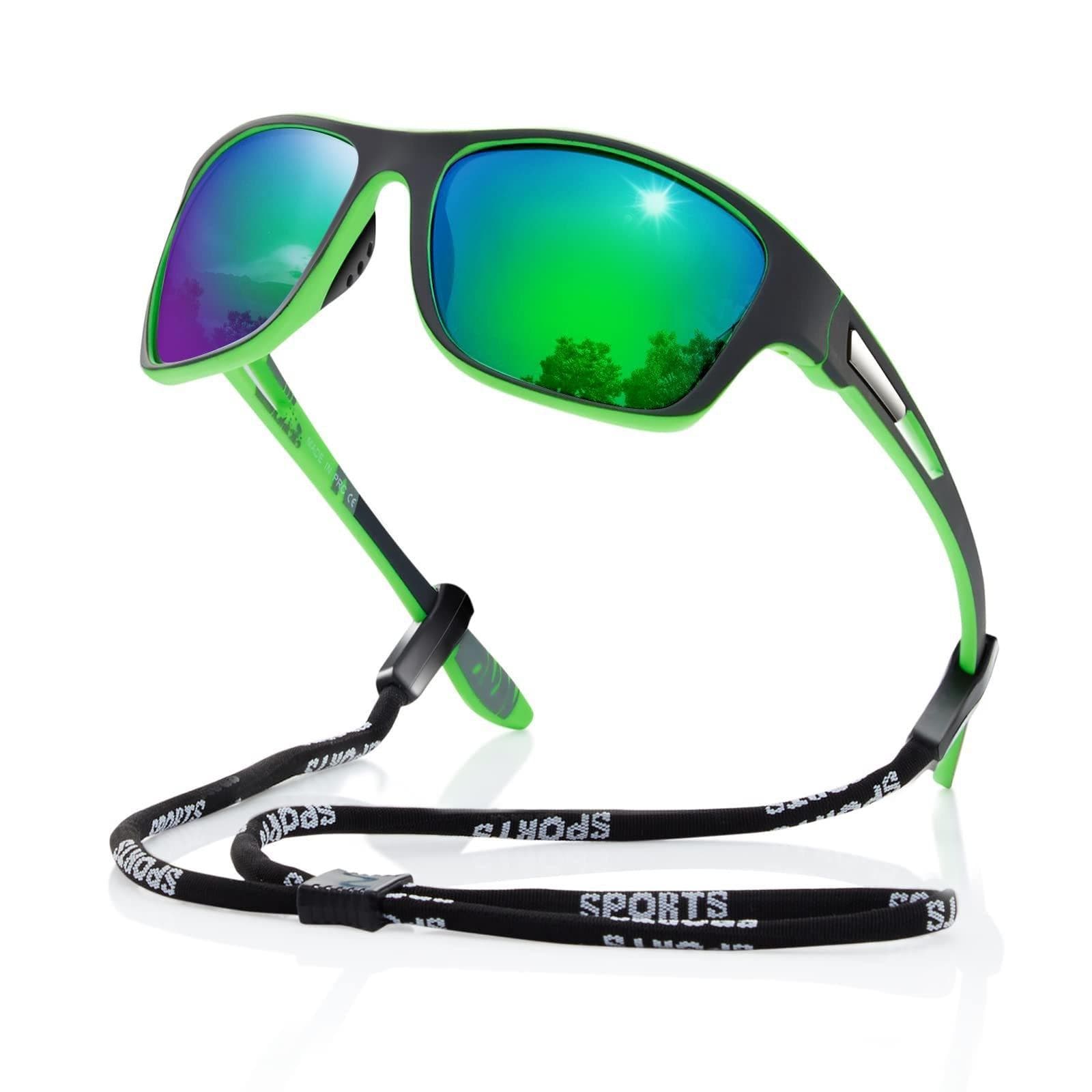 Colorful Sports Glasses for Men Dustproof Riding Sunglasses with Lanyard Protective Eyewear 3040