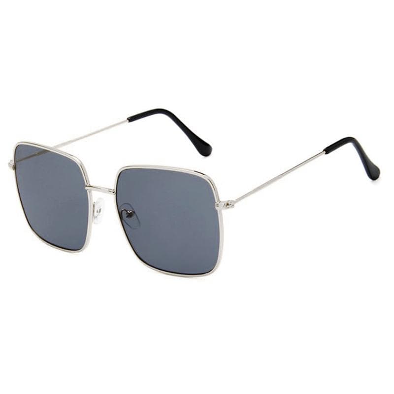 RMM Red Square Metal Sunglasses Women Fashion Large Frame UV Protection Stylish Glasses