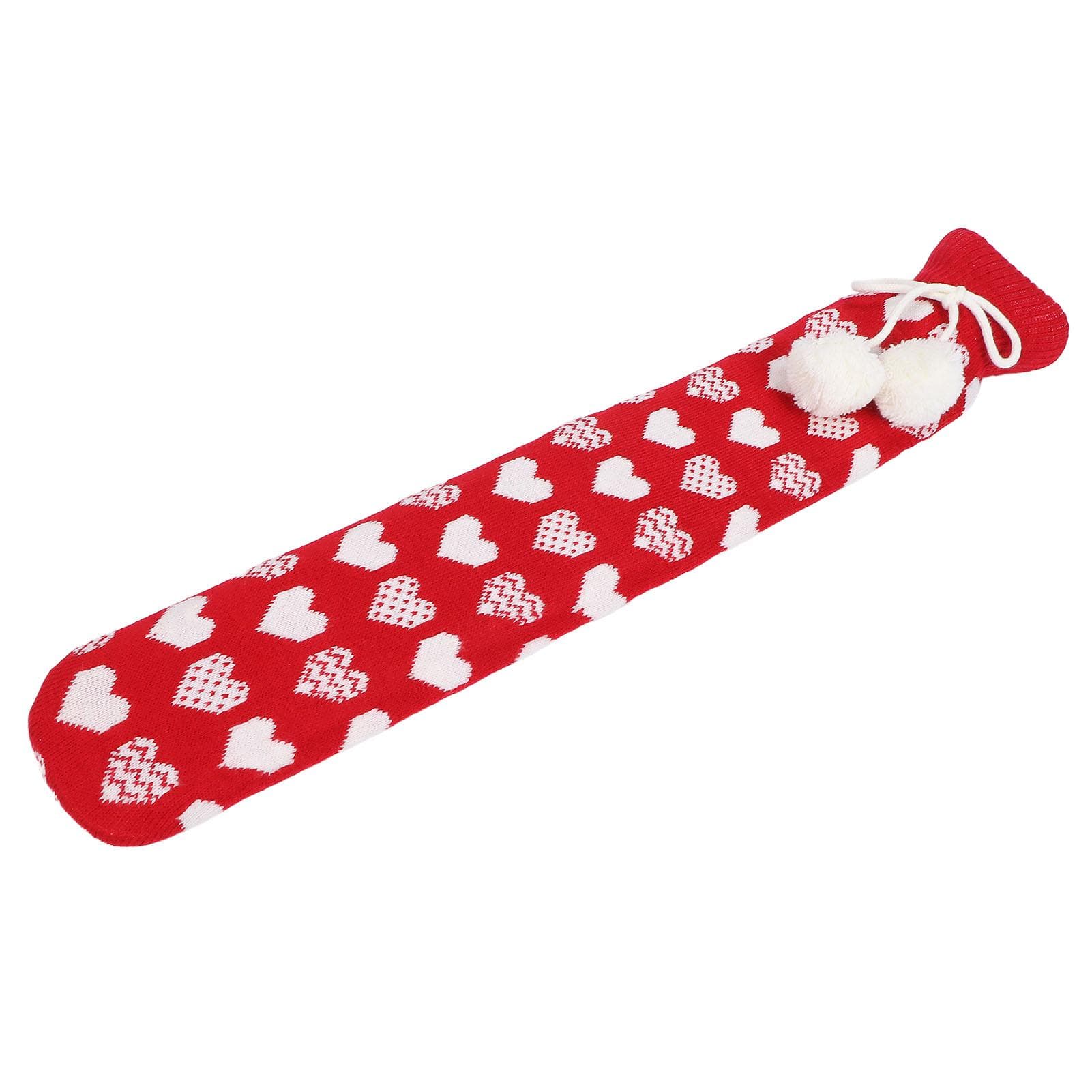 Hot Water Bottle Soft Rubber Pain Relief Thermal Therapy Hot Water Bag for Neck Waist Abdomen 1L