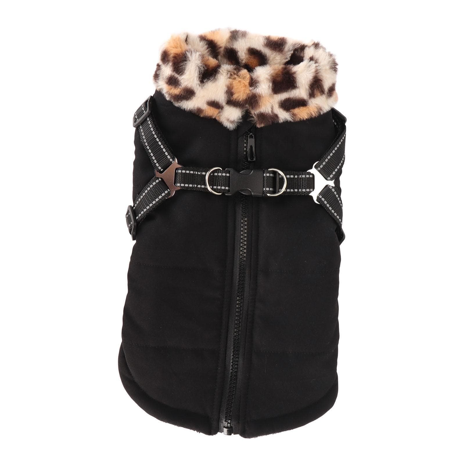 Warm Dog Jacket Stylish Windproof Thickened Cold Protection Reflective Dog Winter Coat with Chest XXL