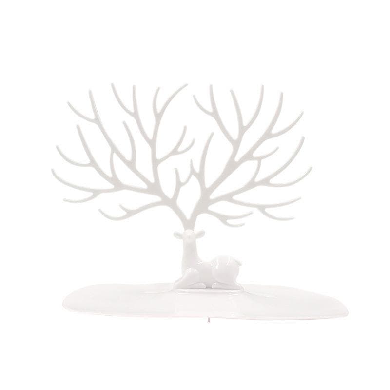 Antler Tree Ring Necklace Jewelry Display Rack Earring Rack Bracelet Bracelet Jewelry Storage Rack Display Rack 2PC white