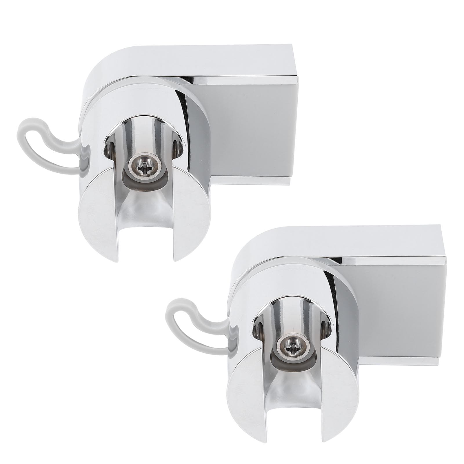 2Pcs Wall Mounted Shower Bracket ABS 360 Degree Shower Holder Wall Bracket with Hook