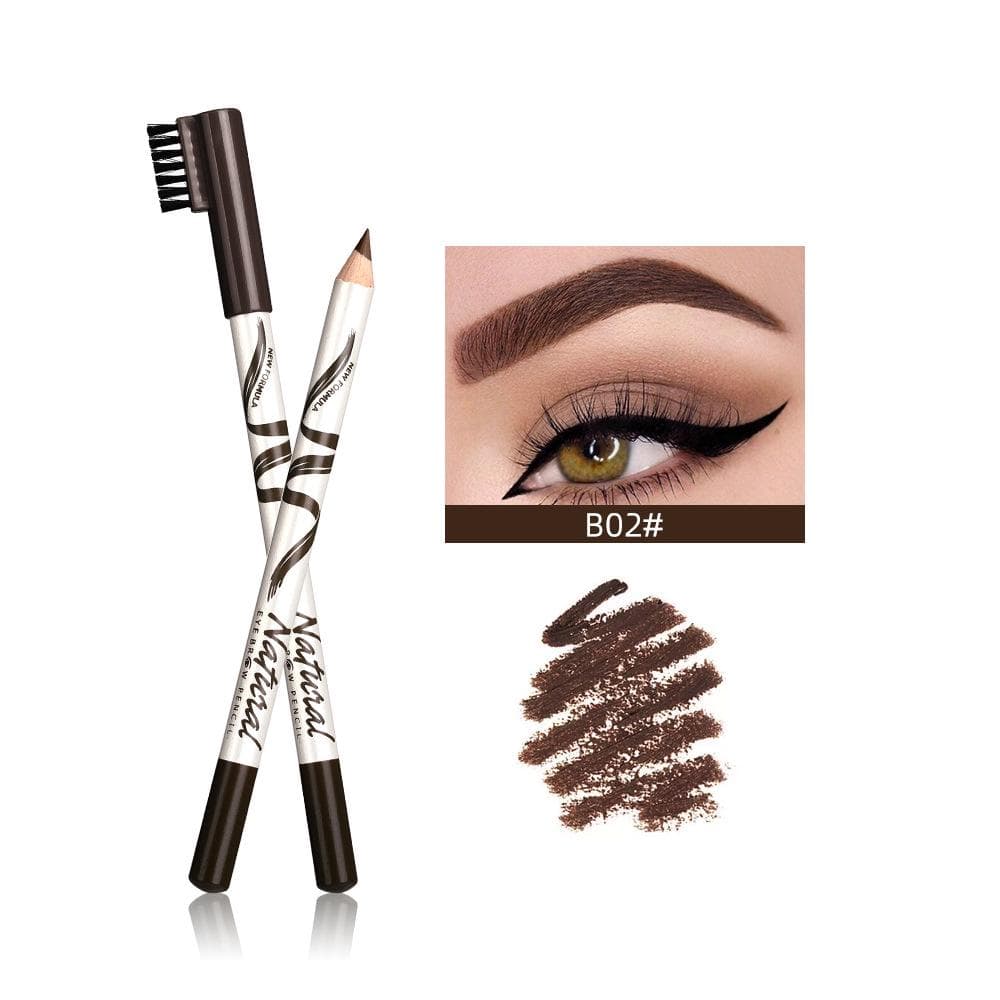 Menow Eyebrow Pencil Thin Eyebrow Five Color with Eyebrow Brush 02#