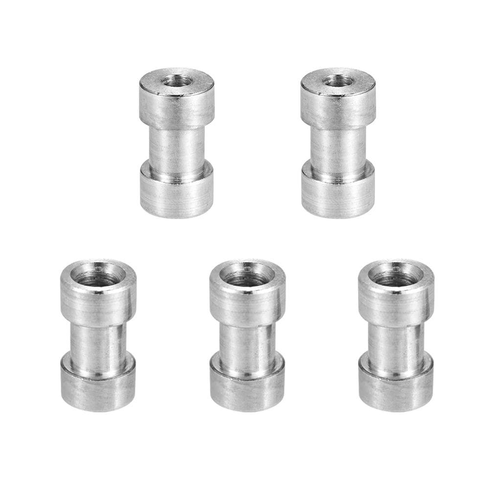 5pcs 1/4 -20 and 3/8 -16 Female Spigot Screw Threaded Adapter for Camera Flash Light Bracket