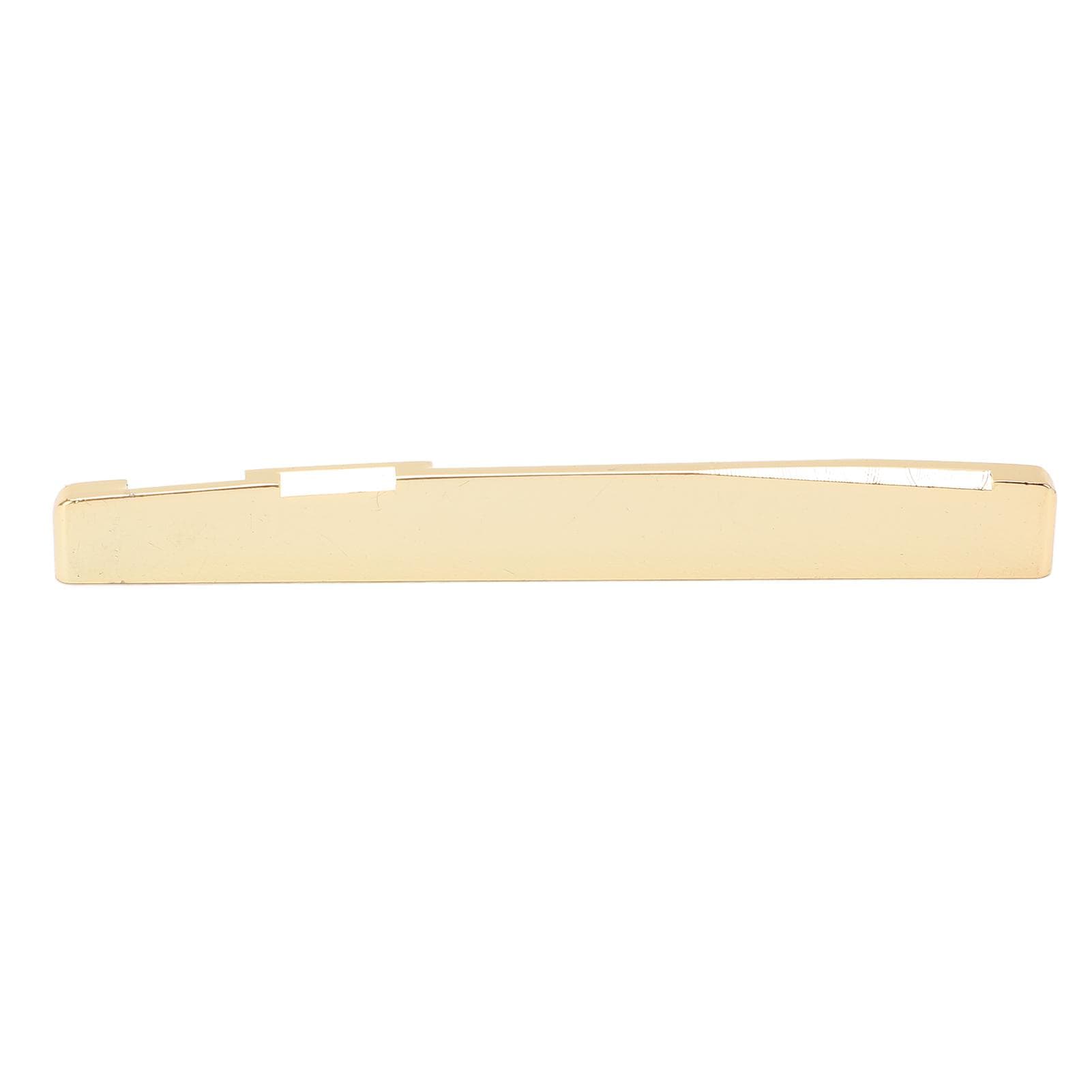 Acoustic Guitar Saddle 74mm Metal Gold Colour Instrument Accessory for Replacement