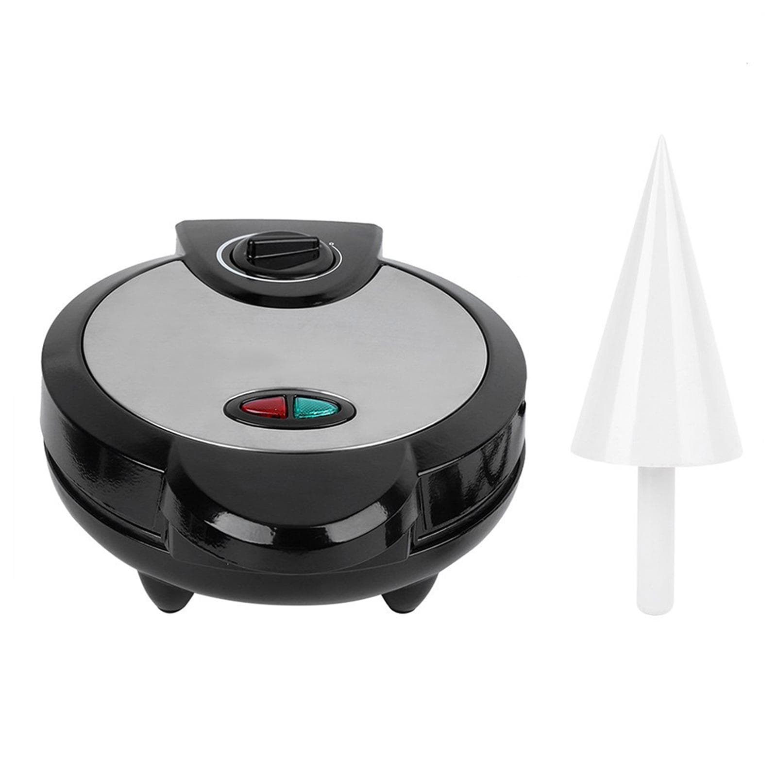 1200W Electric Ice Cream Cone Maker With Roller Waffle Cone and Bowl Maker Nonstick Waffle Baking UK Plug