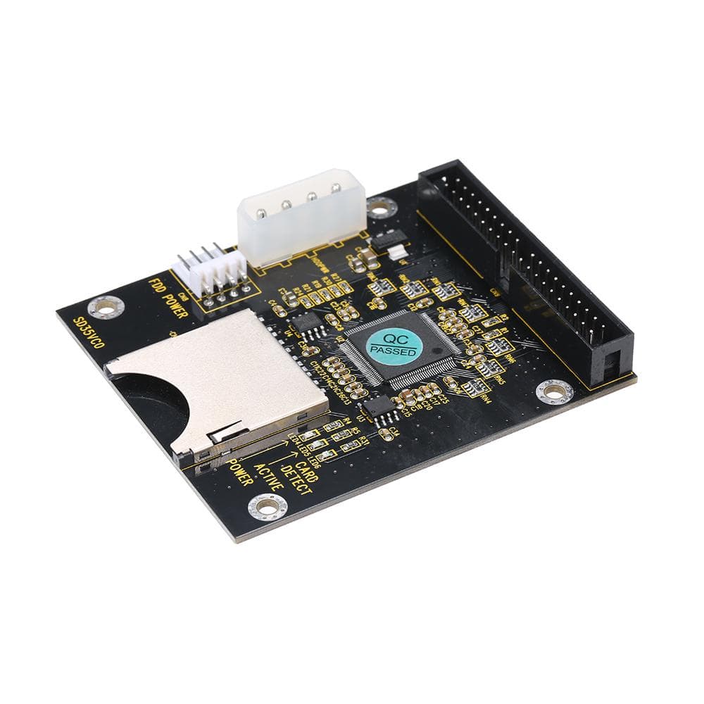 5V SD Memory Card to IDE 3.5in 40 Pin Disk Driver Converter Board Riser Card SD to ATA IDE Adapter black