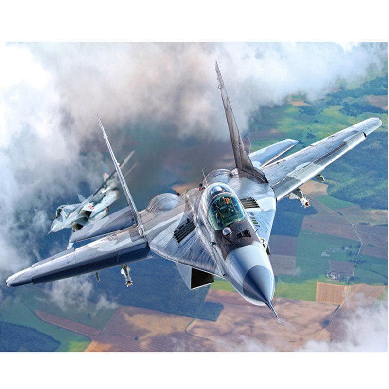Diamond Embroidery Aircraft Jet Fighter Pictures of Rhinestones Diamond Mosaic Diamond Painting 20X30CM