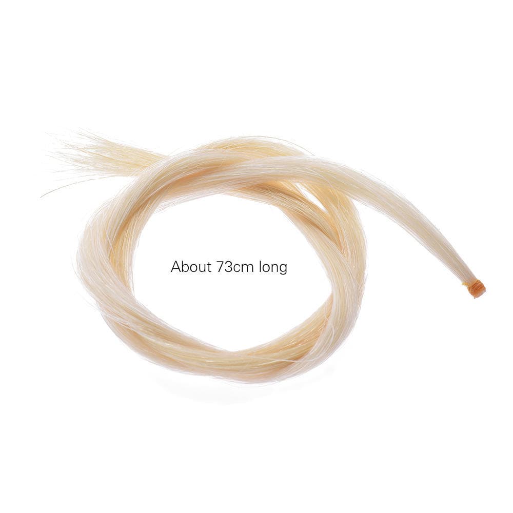 One Hank High-quality Bow Hair Horsehair for Violin Bow Natural White Color for 4/4 Violin Bow