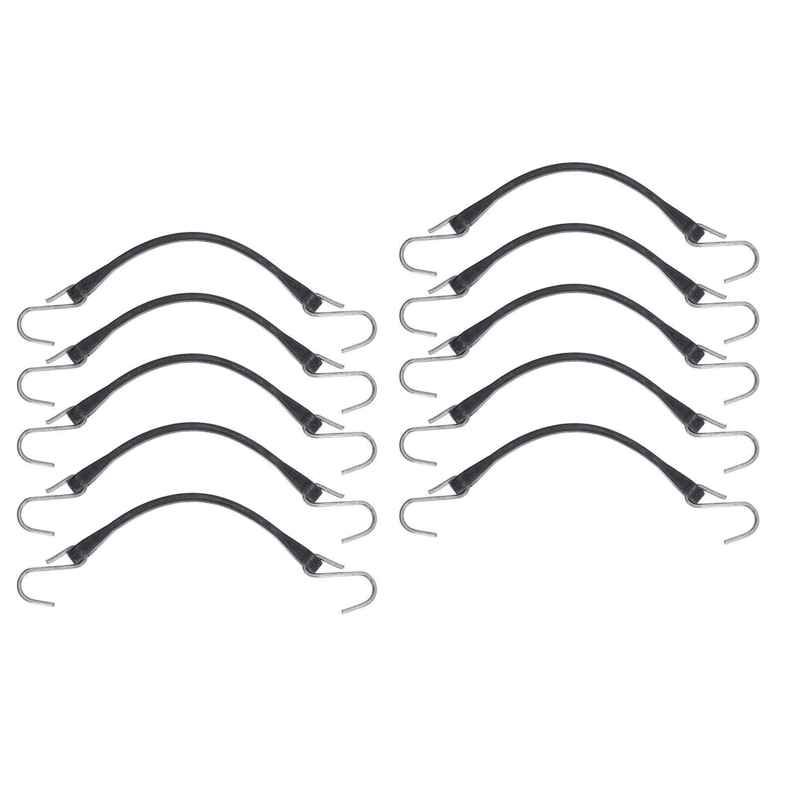 10 Pcs Truck Tie Down Cord 10in Heavy Duty Motorcycle Trailer Tow Rope Bungee Cord Tarp Straps with