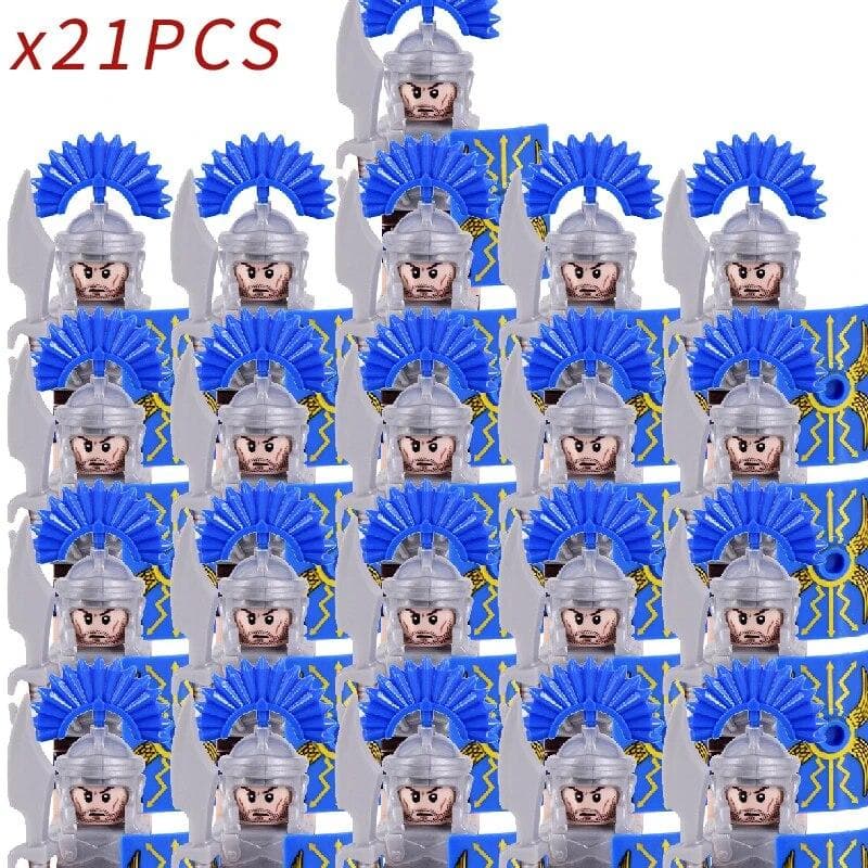 Middle Ages Roman Empire Spartan Crusader Mini Medieval Soldier Figures Model Building Blocks Bricks Toys Gift For Children