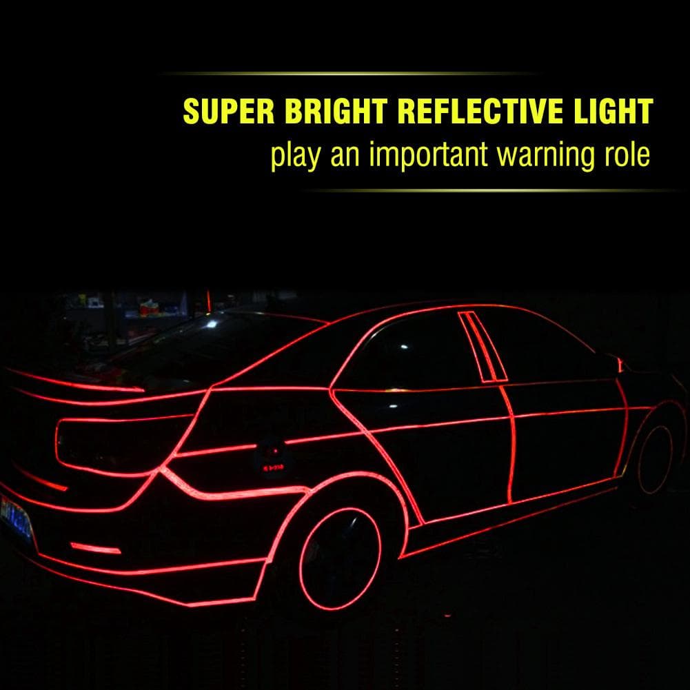 2Rolls Bicycle Cycling Reflective Stickers Security Wheel Decal Stripe Tape (Red)