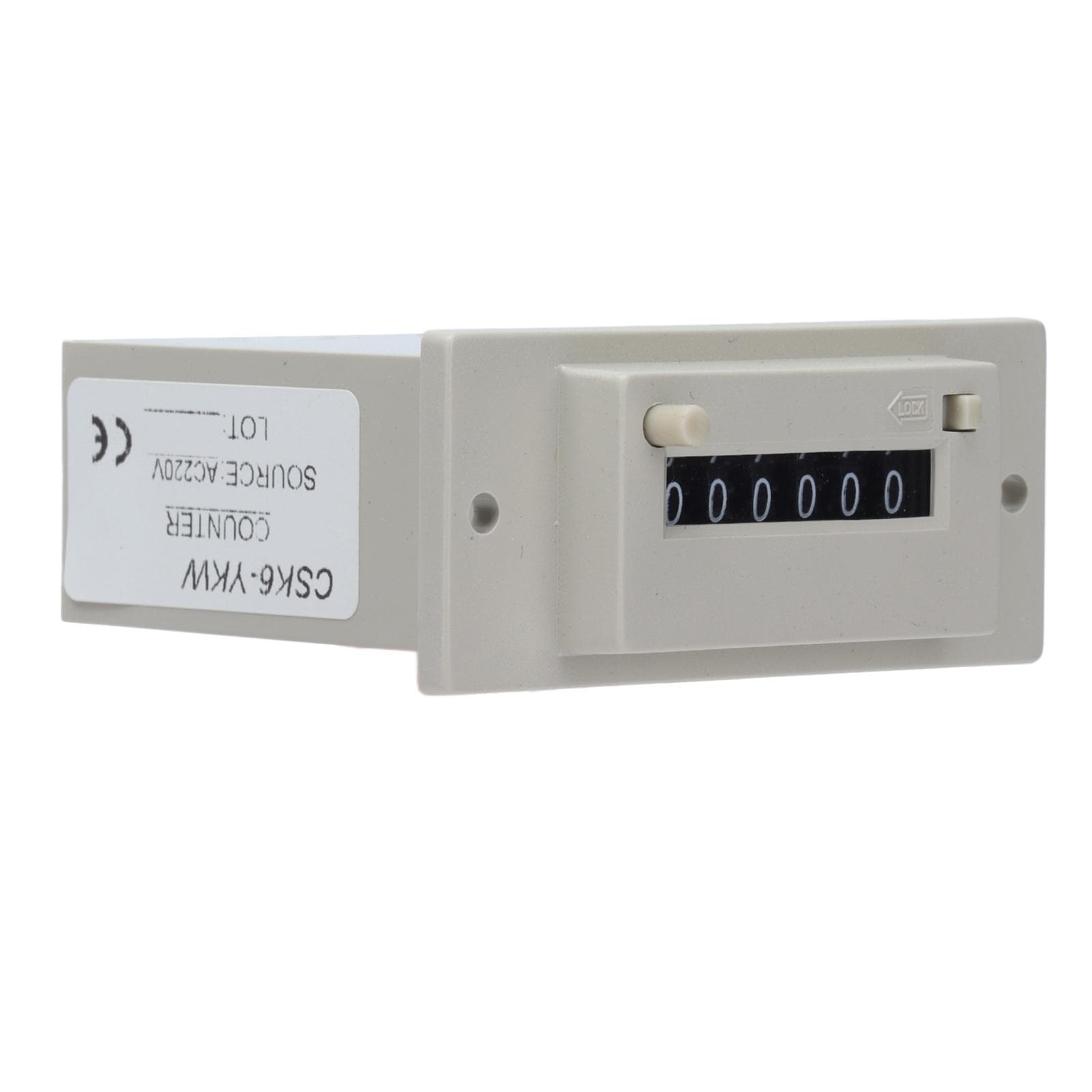 Electromagnetic Counter 0?999999 6 Digit Industrial Pulse Totalizer for Machine AC220V