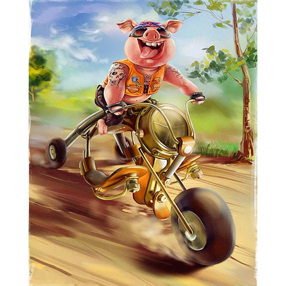 Diamond Embroidery Fat pig 5D Diamond Painting Cross Stitch Diamond Mosaic Needle Craft 20X30CM