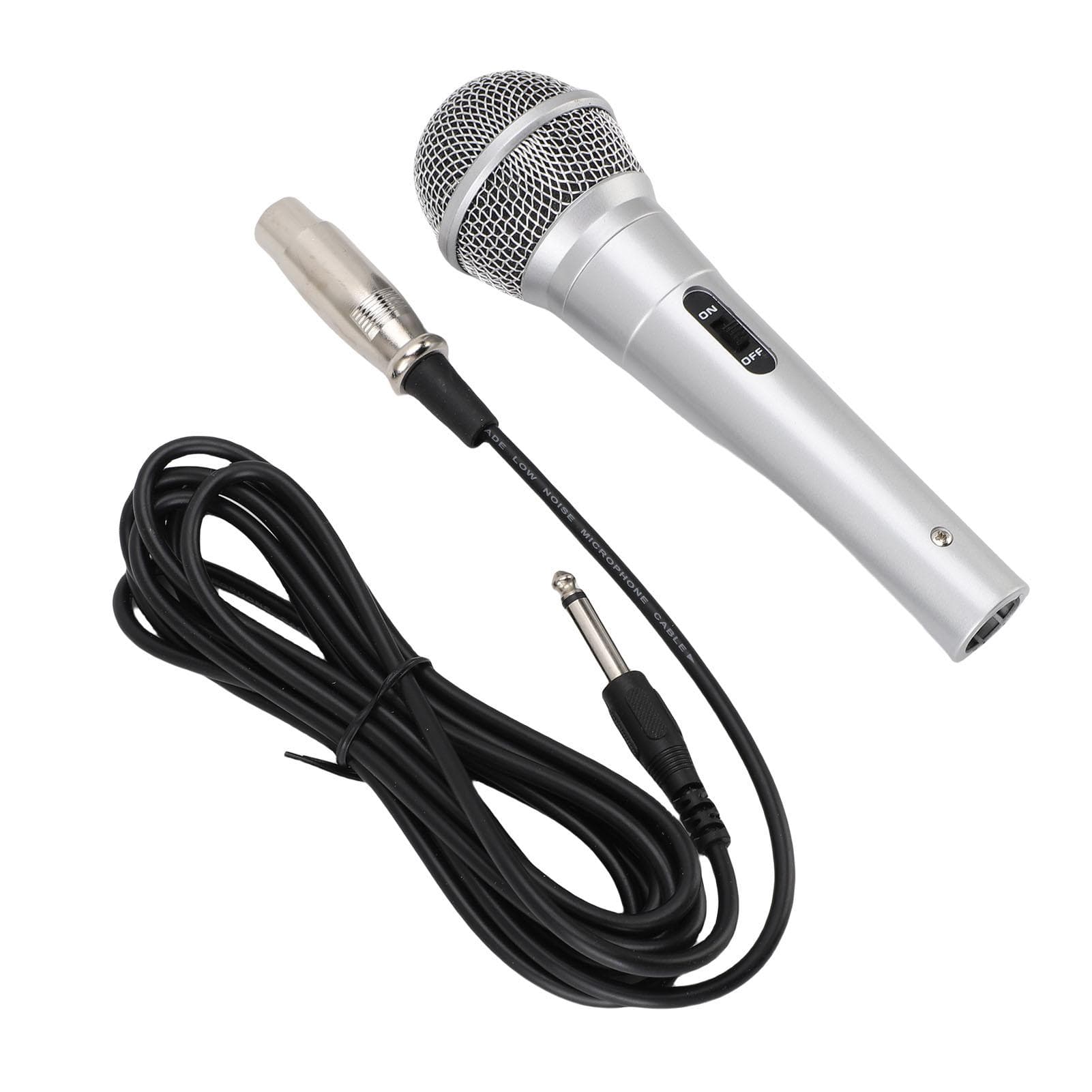 Handheld Wired Microphone 6.5mm Cardioid Dynamic Vocal Mic for Speakers Karaoke Singing Machine Amp