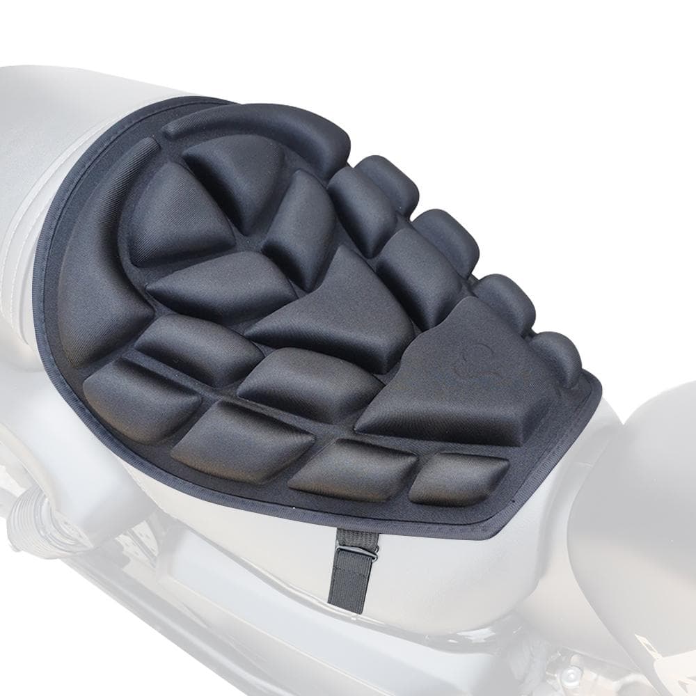 Motorcycle Seat Cushion 3D Shock Absorption Seat Pad Cushion Water Resistant Seat Cover Comfortable black