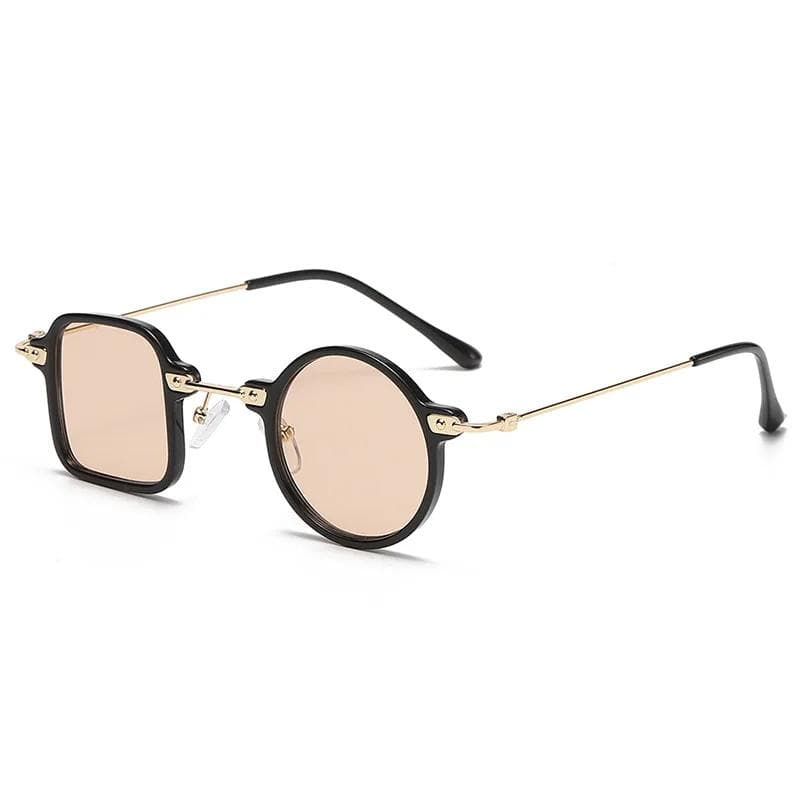 Steampunk Square Round Anti-UV Sunglasses Women Men Luxury Sun Glasses Punk Shades Eyewear Lady Eyeglasses UV4 Gafas De Sol As Shown