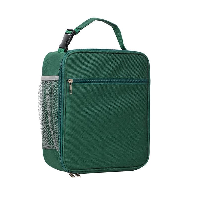 Portable Large Capacity Insulated Lunch Box Reusable Lunch Bag for Men Women Waterproof Cloth Cooler Bag 25.5x21.5x10.5cm green
