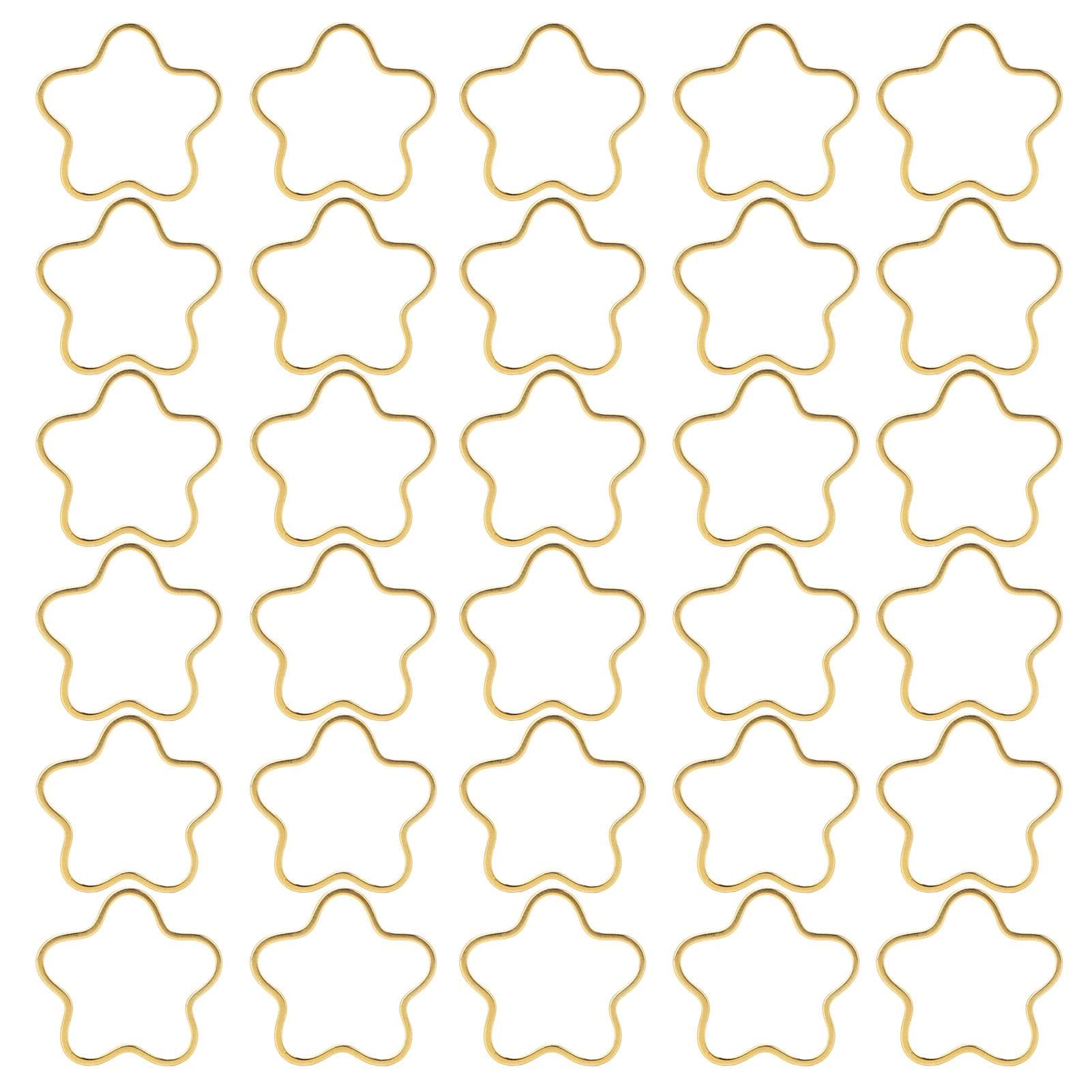 30Pcs Hollow Frame Pendants Copper Jewelry Making Supplies for DIY Crafts Necklaces EarringsGold