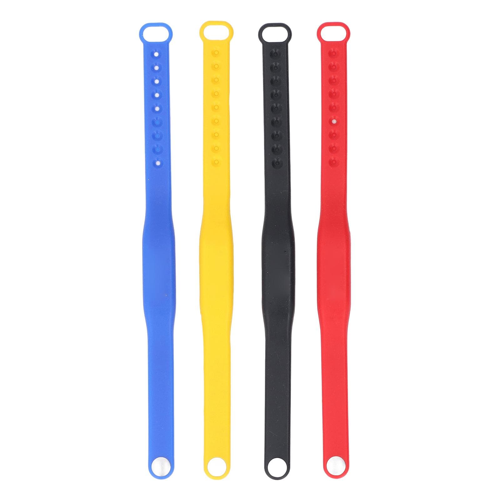 4PCS NFC Wristband Water Resistant Colorful Silicone Bracelet Rewritable Access Control Wristband