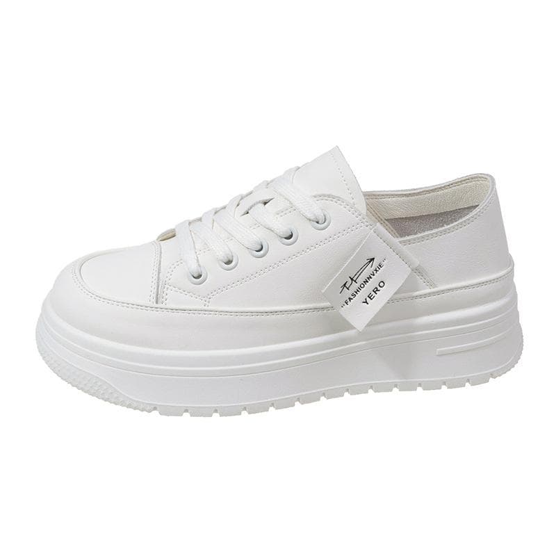 Sponge Cake Thick-soled Two-wear Small White Shoes Women's Spring New Style Students All-match Casual Sneakers 40
