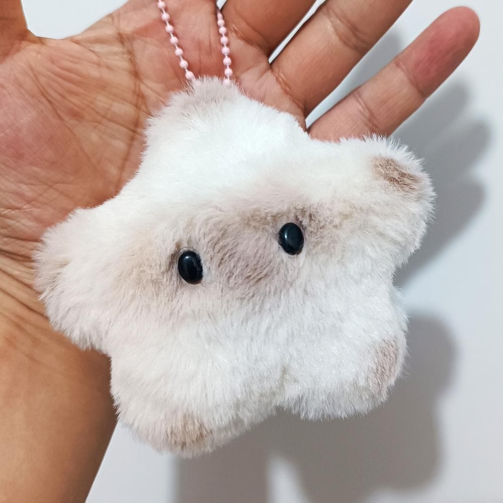 Pendant Cute Puffer Fish Plush Toy Keychain Creative Backpack Hanging Jewelry Friend Gift beige