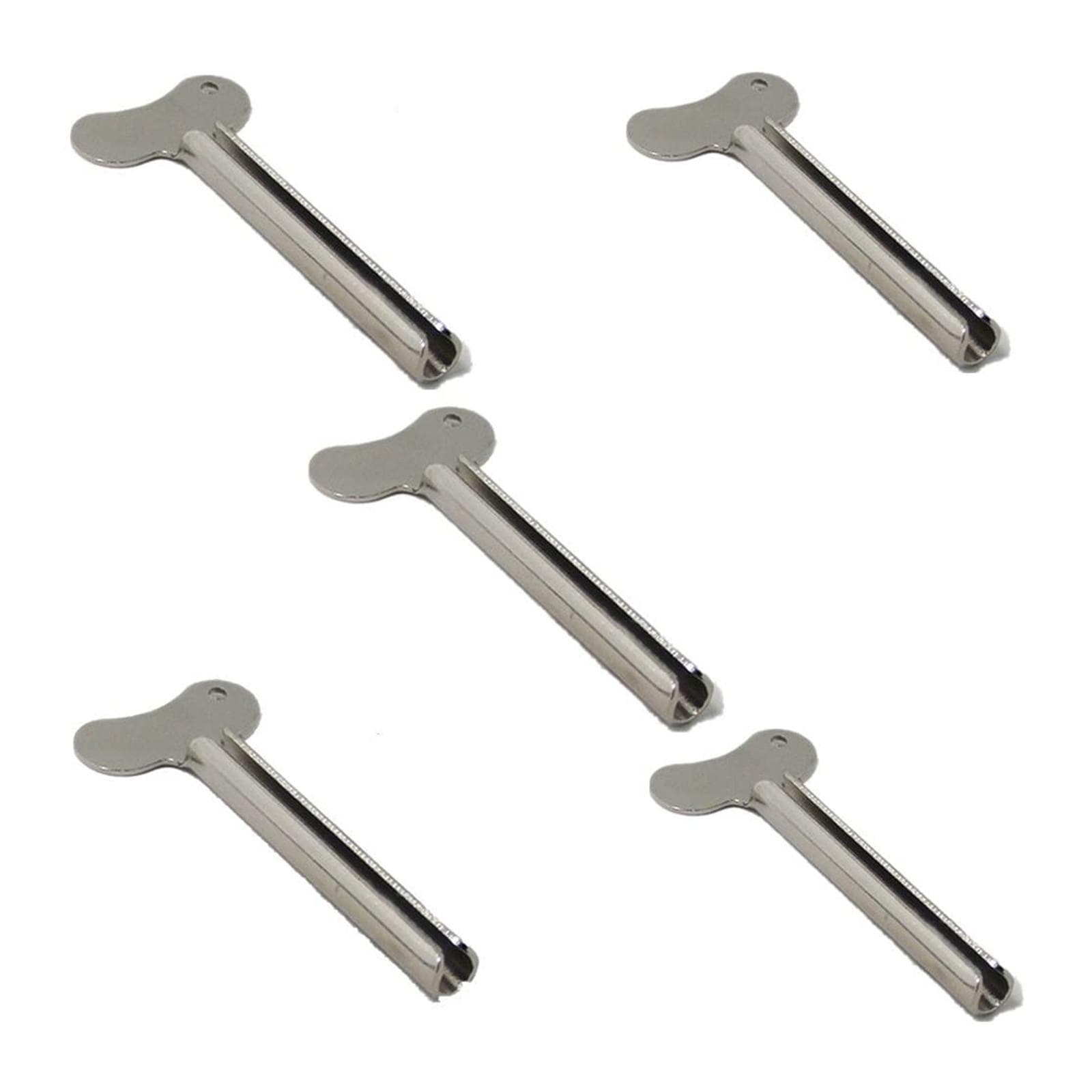 (SU)Metal Tube Stainless Steel Clamps Toothpaste Cosmetic Paint Extruder One size silver