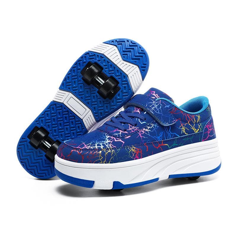 Runaway Shoes Four-wheel Men's and Women's Roller Skates Student Wheel Shoes Double-row Skates 42