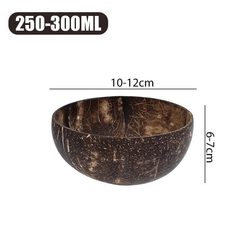 5/1pcs Natural Coconut Bowls for Serving Dishes Salad Oatmeal Yogurt Reusable Wooden Coconut Shell Bowl Kitchen Tableware Set 1PC