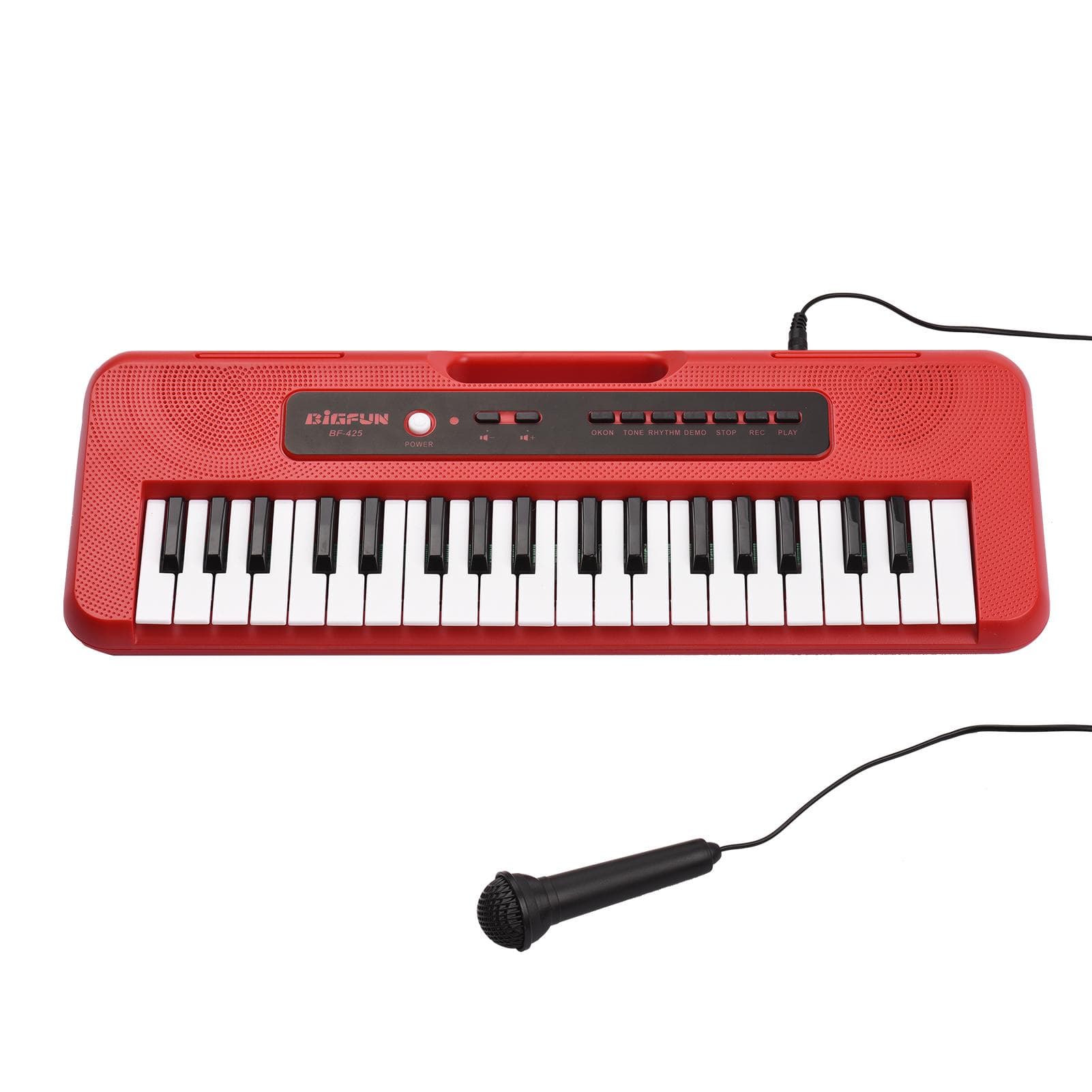 BIGFUN 37 Key Children Electronic Piano with Mini Microphone Preset 10 Demos Supports Recording