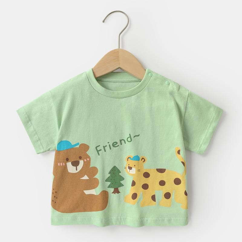 Baby Clothes Casual Short-sleeved T-shirts Summer Clothes Boys Girls Baby Children Children Summer Half-sleeved Tops 120cm