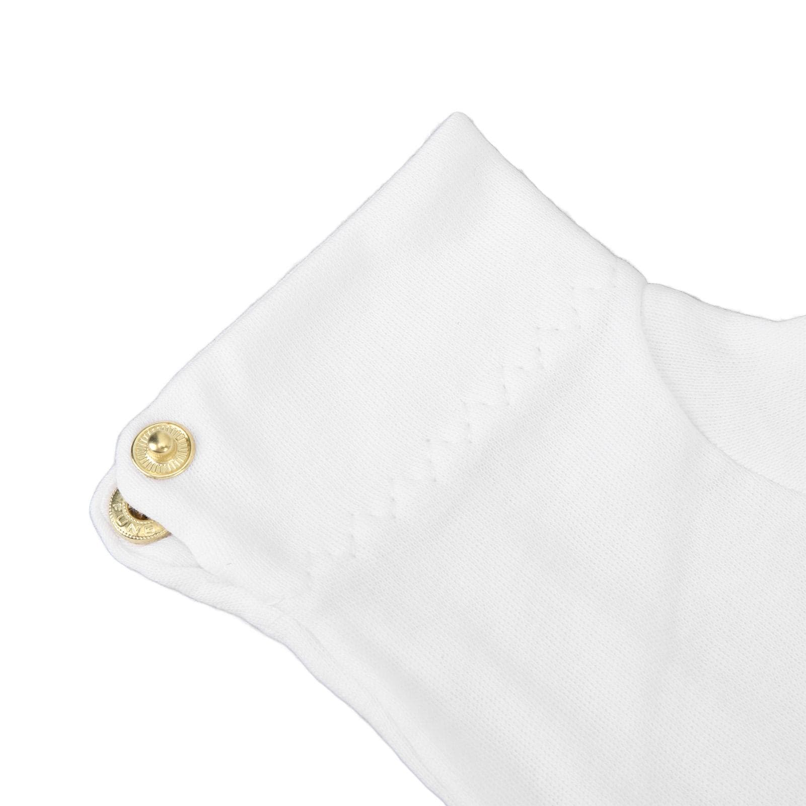 2pcs Billiard Gloves Competition Referee Gloves Professional White Gloves with Snap Cuff Polyester