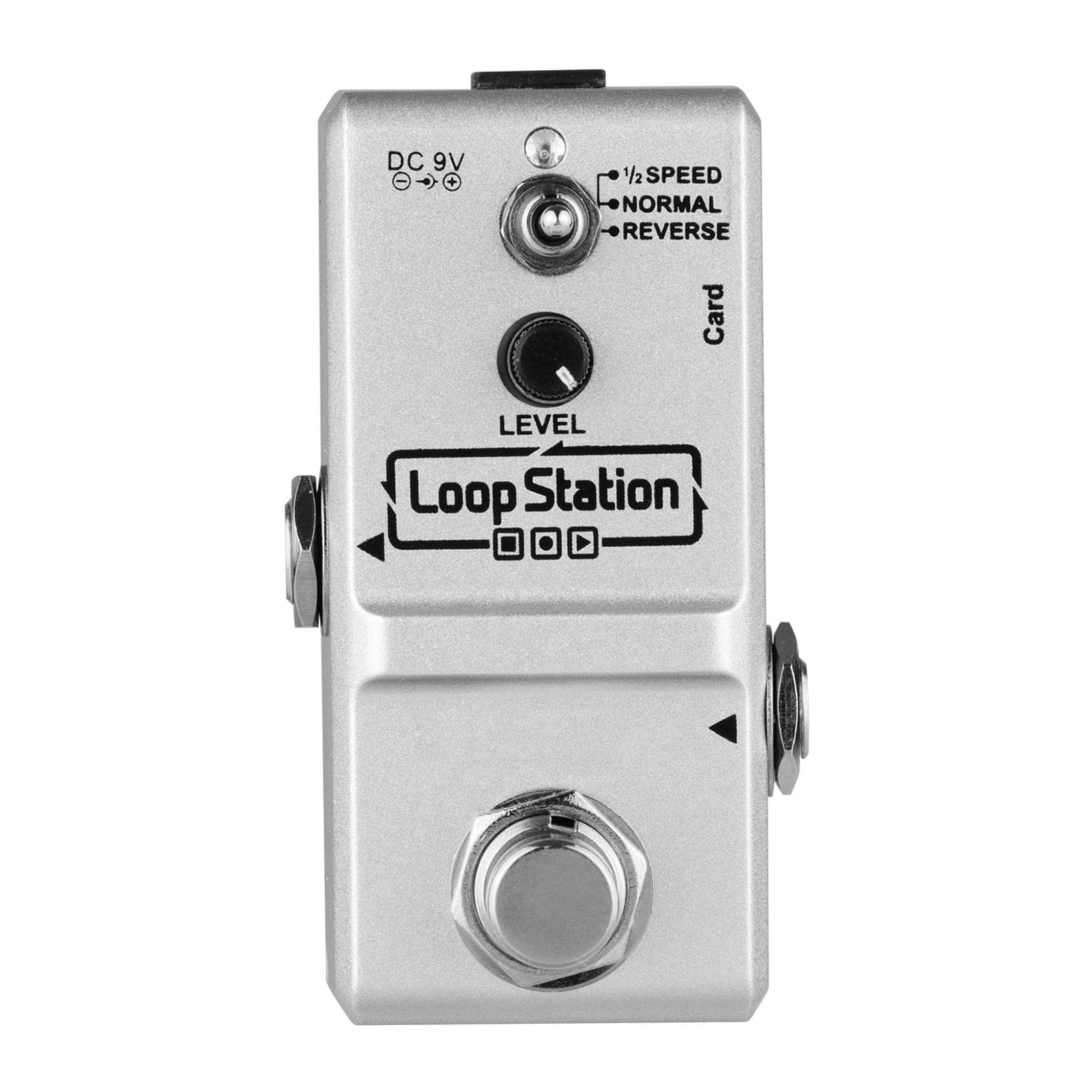 Ammoon Loop Station Mini Guitar Looper Effect Pedal 10 Minutes Recording Time 3 Working Modes True silver