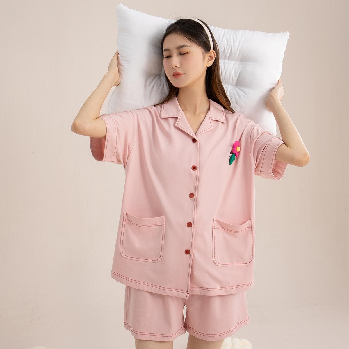 Summer Pajamas for Women, Loose, Comfortable and Casual, Can Be Worn Outside, Cardigan, Home Clothes XXL